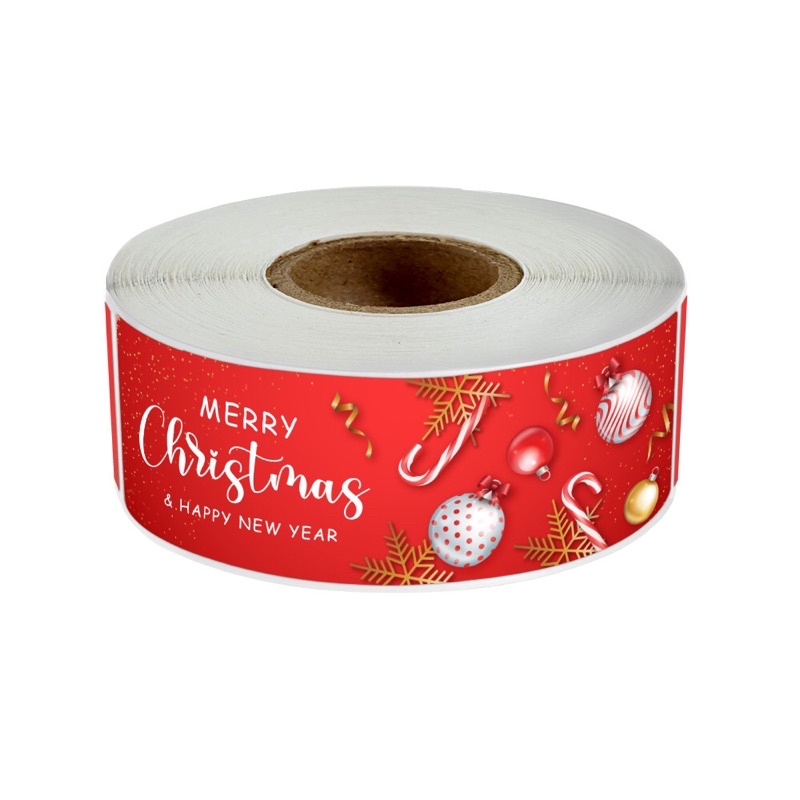 Cuộn tem dán sticker trang trí Noel