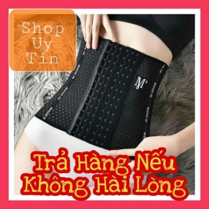 Đai Nịt Bụng Thông Hơi M+, Đai Nịt 6 Hàng Móc Cài Giảm Eo, Đai Nịt Giảm Mỡ Có Thanh Chống Cuộn GIRL&MOM