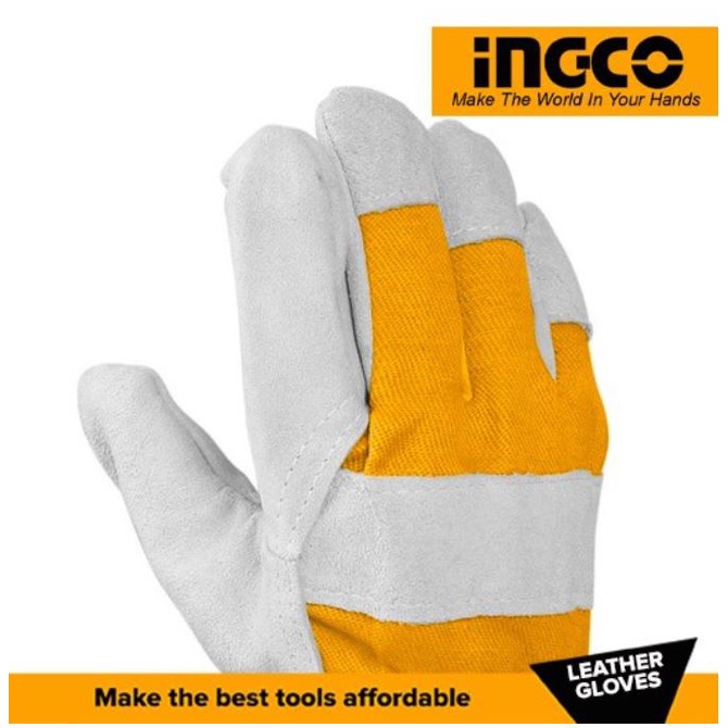 ĐỒ NGHỀ INGCO Găng tay vải da HGVC01