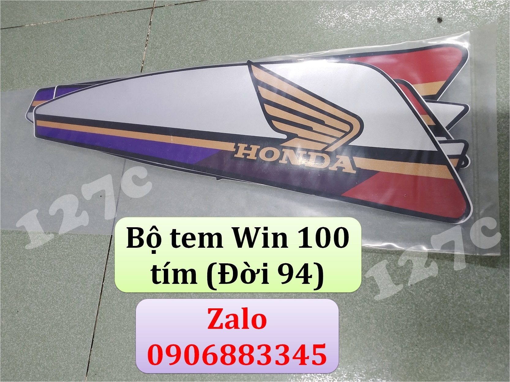 [HCM] Bộ tem tím đời 94 Win 100cc