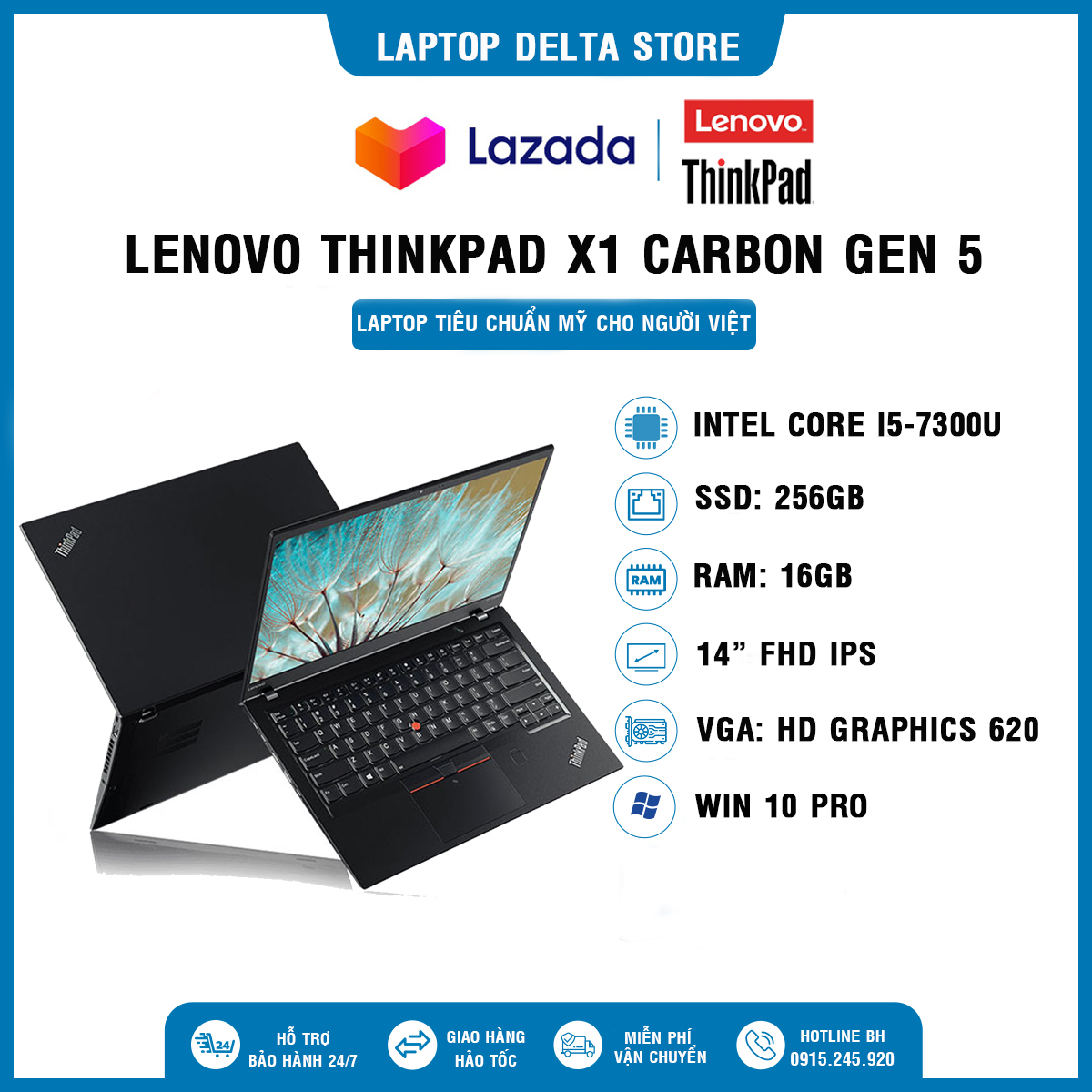 Lenovo Thinkpad X1 Carbon Gen 5 [CAM KẾT 100% HÀNG NHẬP USA