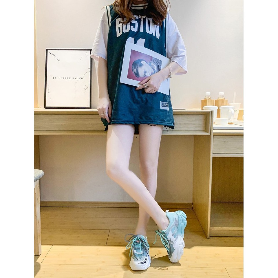 Giày Thế Thao Nữ Màu Cầu Vồng 2 Dây Gradient K06