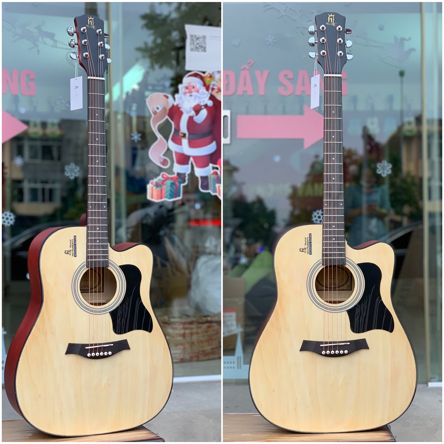 [Tặng kèm phụ kiện] Đàn guitar acoustic HT Music HT-89