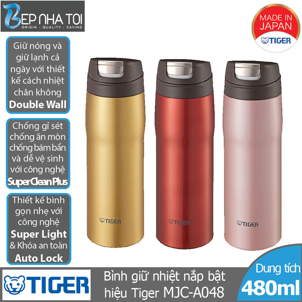 Bình giữ nhiệt Tiger MJC-A048 (480ml) - Màu Hồng