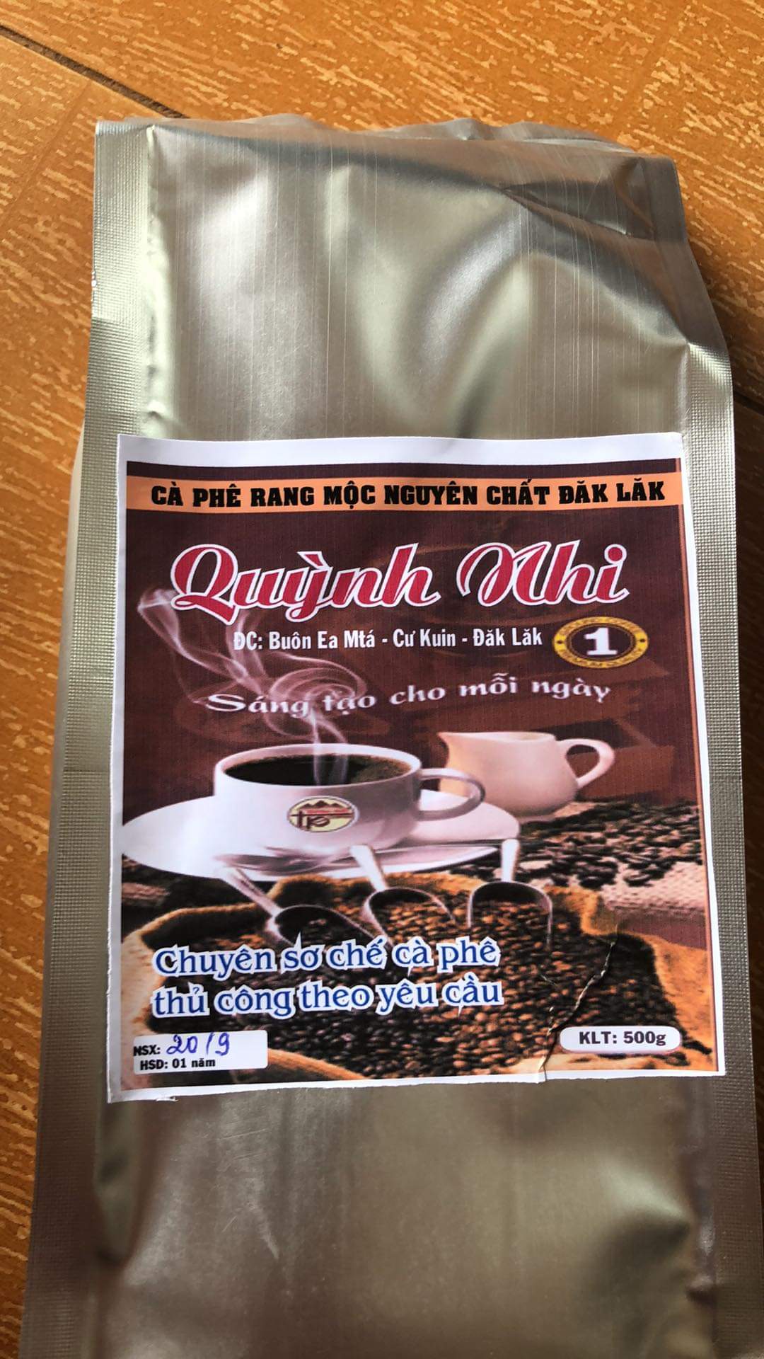 Cafe rang mộc nguyên chất Daklak(bịch 500gr)