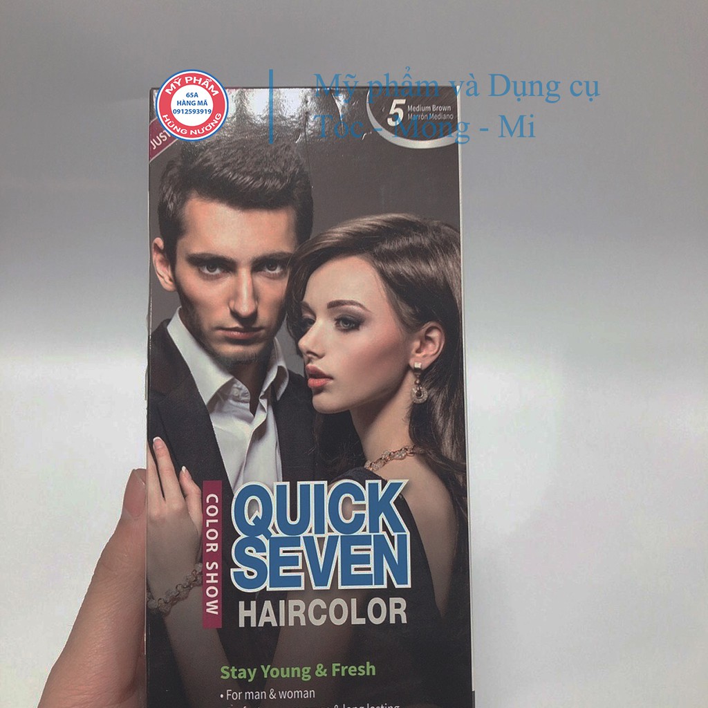 nhuộm tóc phủ bạc Quick Seven Hair Color 60g x2