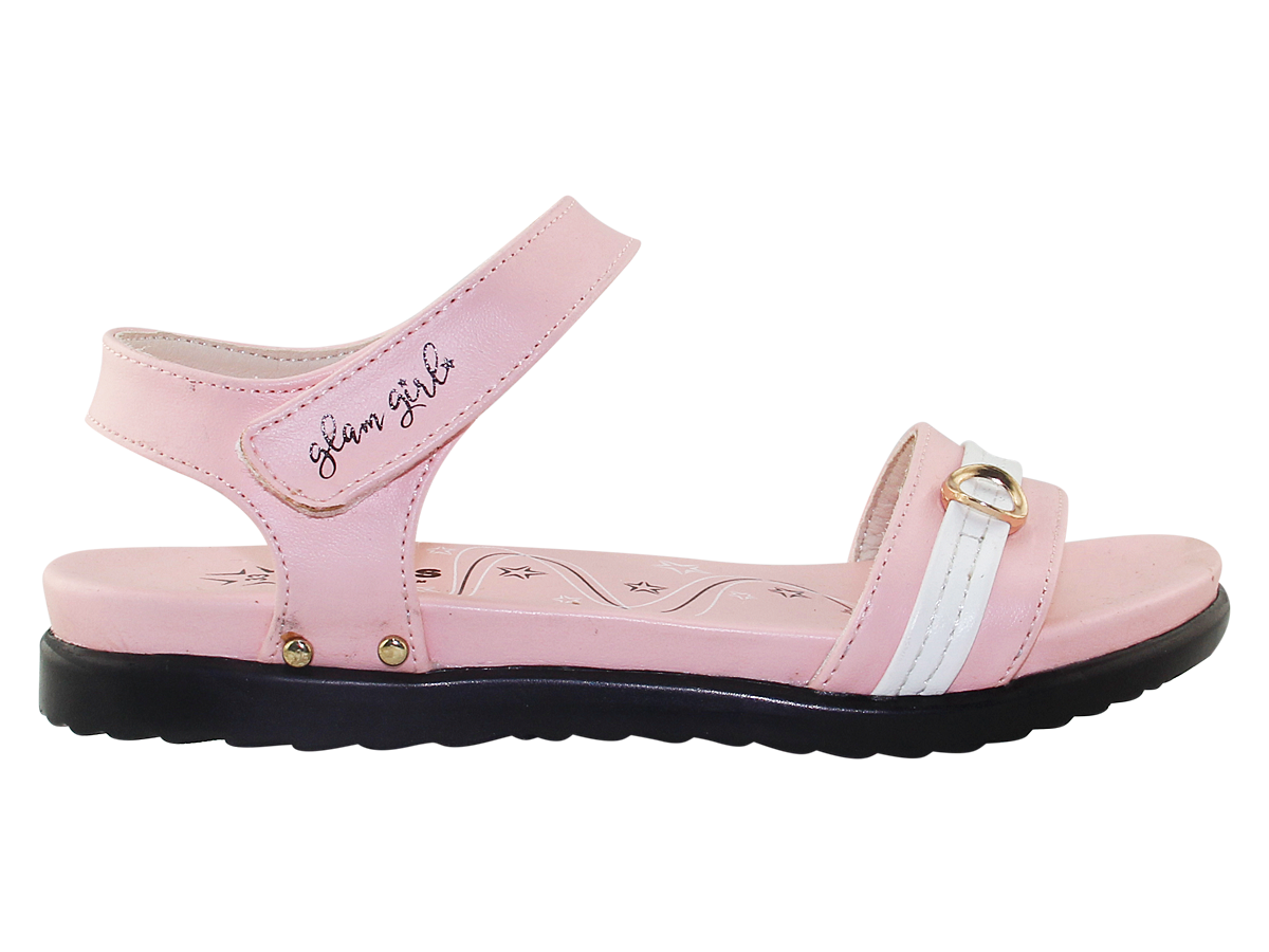 SANDAL ĐẾ BẰNG BÉ GÁI Bita's SOB.277 (Hồng + Trắng + Xanh biển)