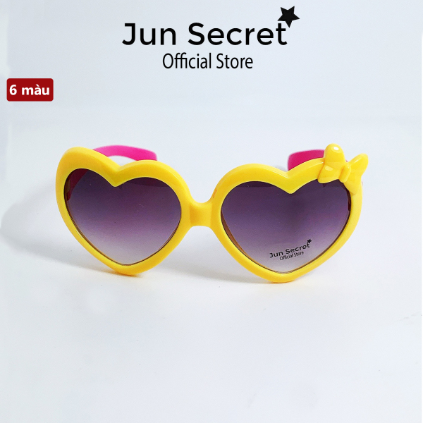Giá bán Kính mát trẻ em Jun Secret kiểu kính hình trái tim đáng yêu dành cho bé trai và bé gái từ 1 tới 5 tuổi JS202214
