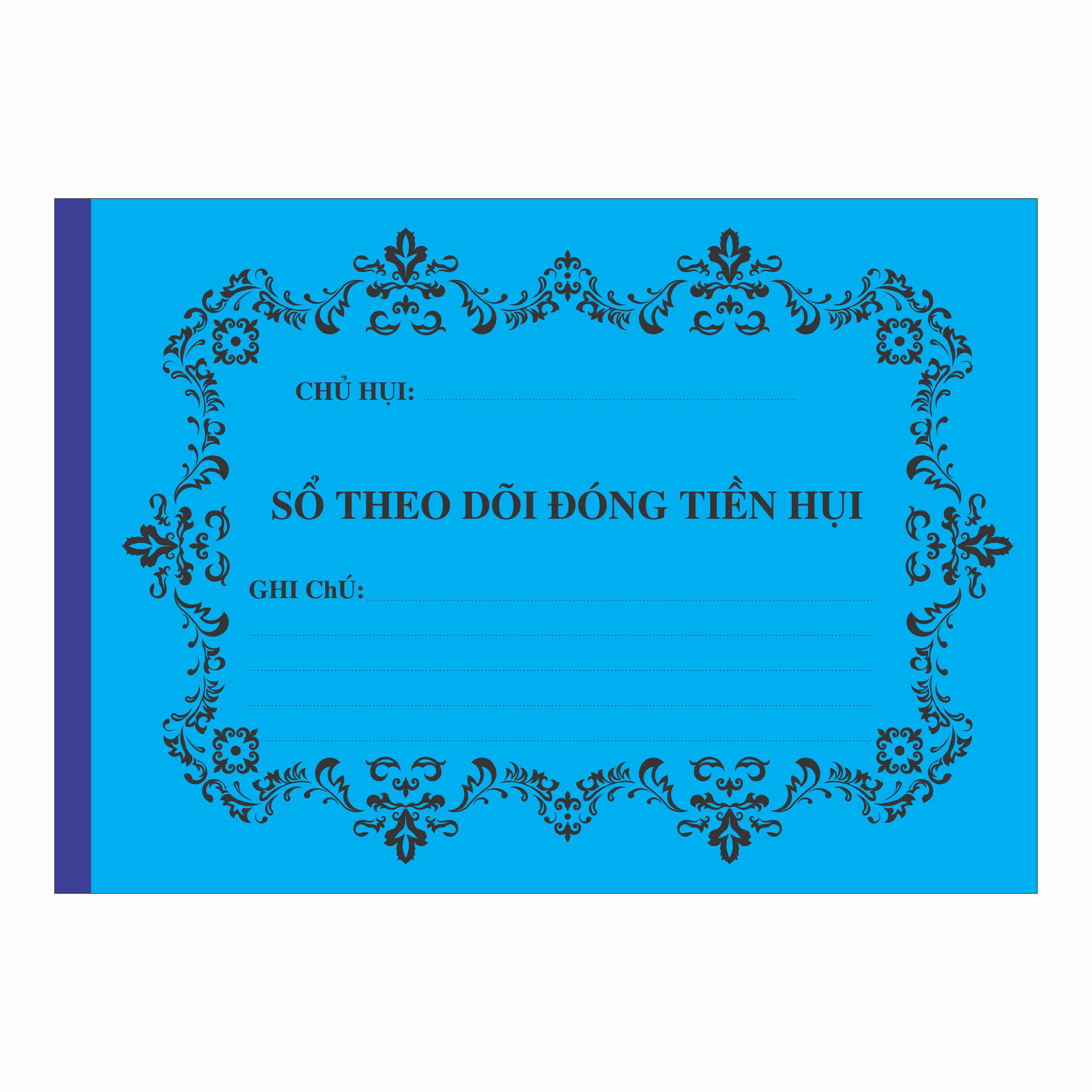 Sổ theo dõi đóng tiền hụi A4 100 trang (MẪU 2)
