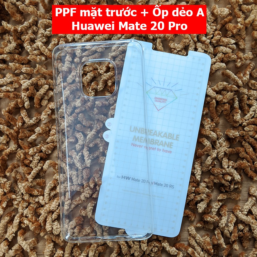 Combo dán chống xước PPF và ốp lưng dẻo Huawei Mate 20 Pro