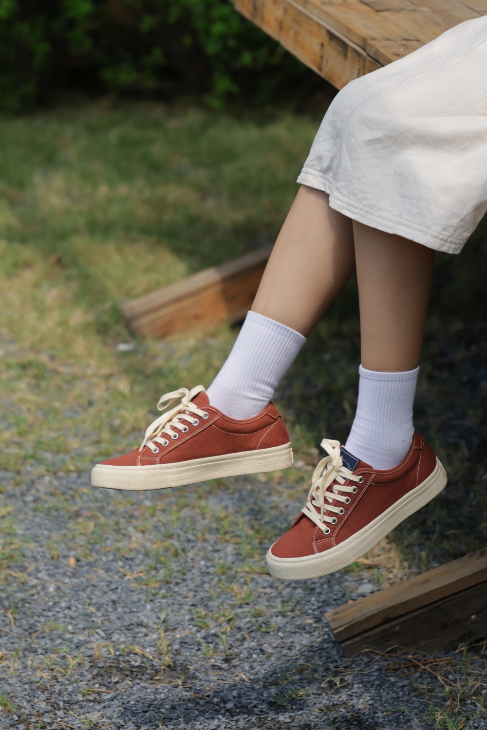 Giày Sneaker Vải Canvas Nam Nữ E12 Red Brick Dincox
