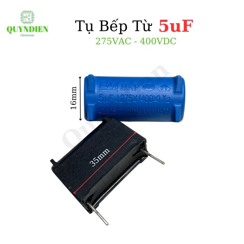 Combo 10 Tụ bếp từ 5uf đứng ốm - LinhKien HD