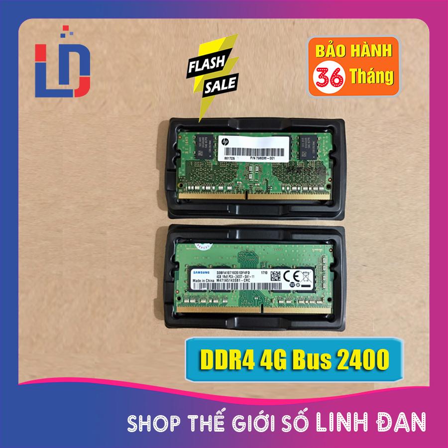 Ram laptop 4GB DDR4 bus 2400 MHz (nhiều hãng)samsung/hynix/kingston/micron/ crucial/navia/eldipa.. PC4 (1)
