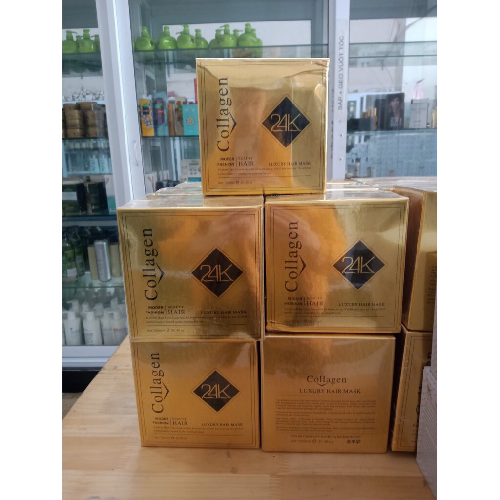 ⛔FREESHIP⛔ Kem hấp dầu và ủ dưỡng tóc 24K Collagen