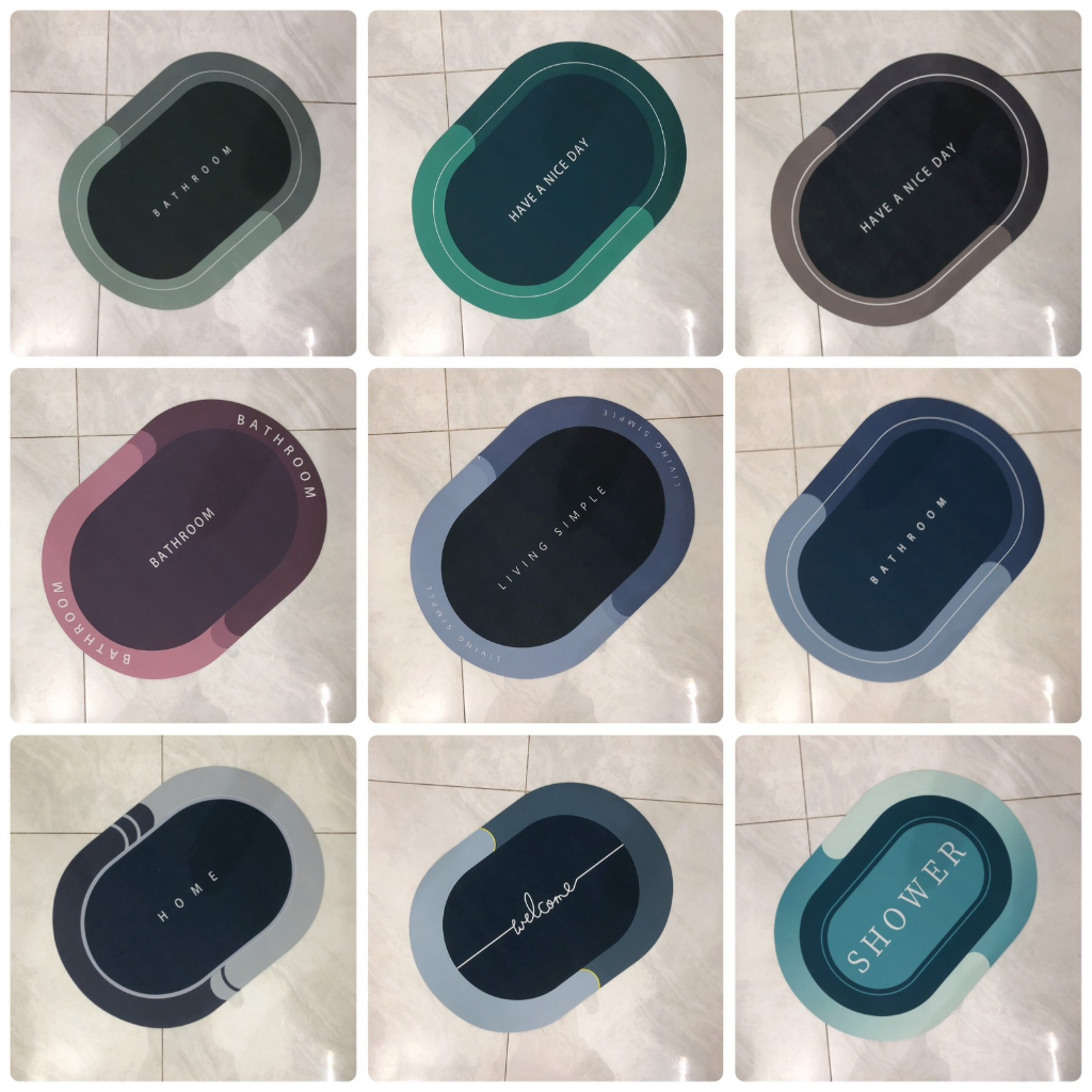 [FREESHIP ❤️] Thảm Dậm Chân Silicon Hút Nước Siêu Thấm, Thảm Lau Chân Siêu Mềm, Dày, Chất Liệu Chống Trượt - Hàng Loại 1