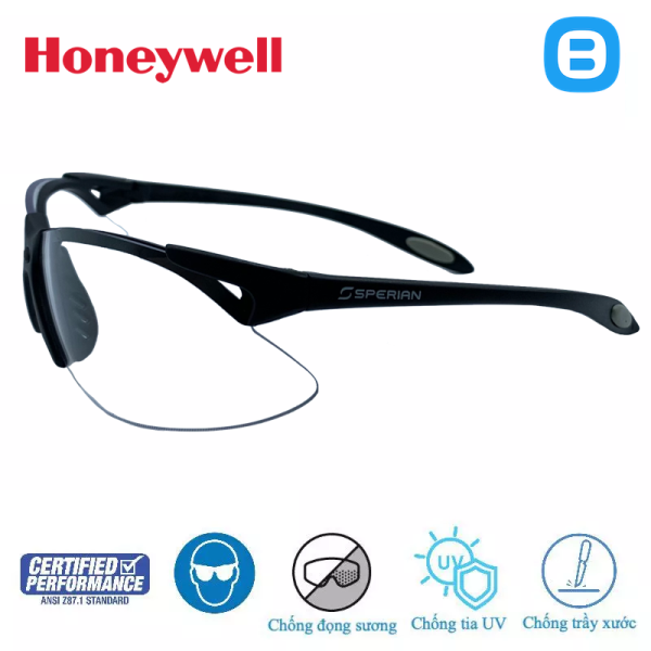 Giá bán Honeywell A900, Kính bảo hộ chống đọng sương, chống trầy xước, ôm sát mặt, ngăn 99,99% tia UV