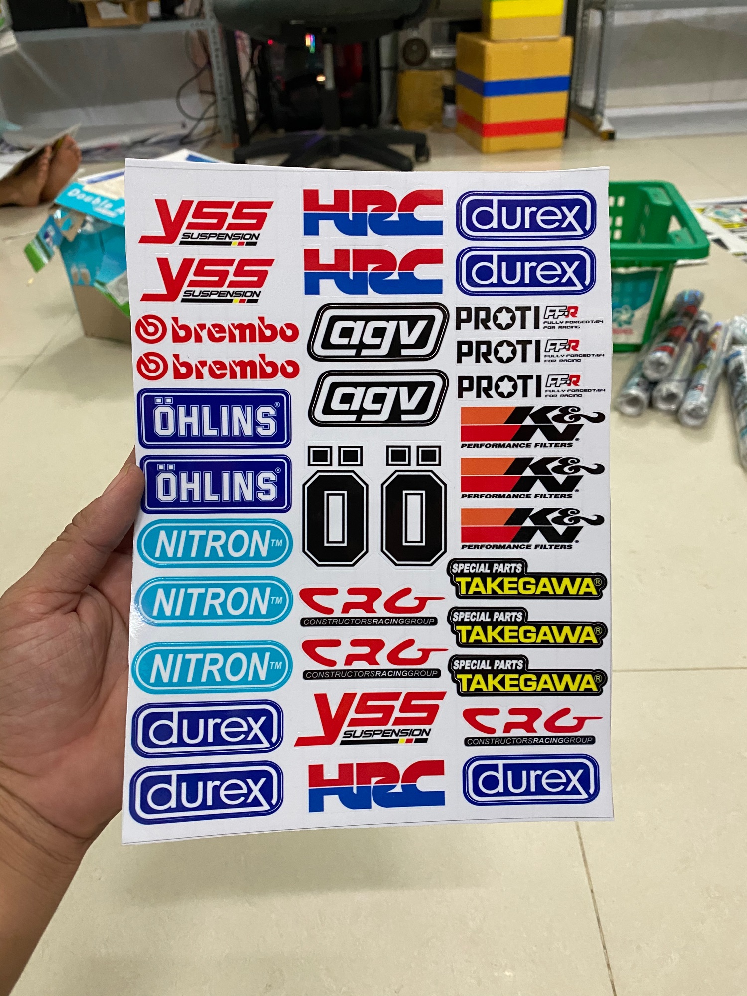 Combo tem nhãn hiệu logo xe máy các loại