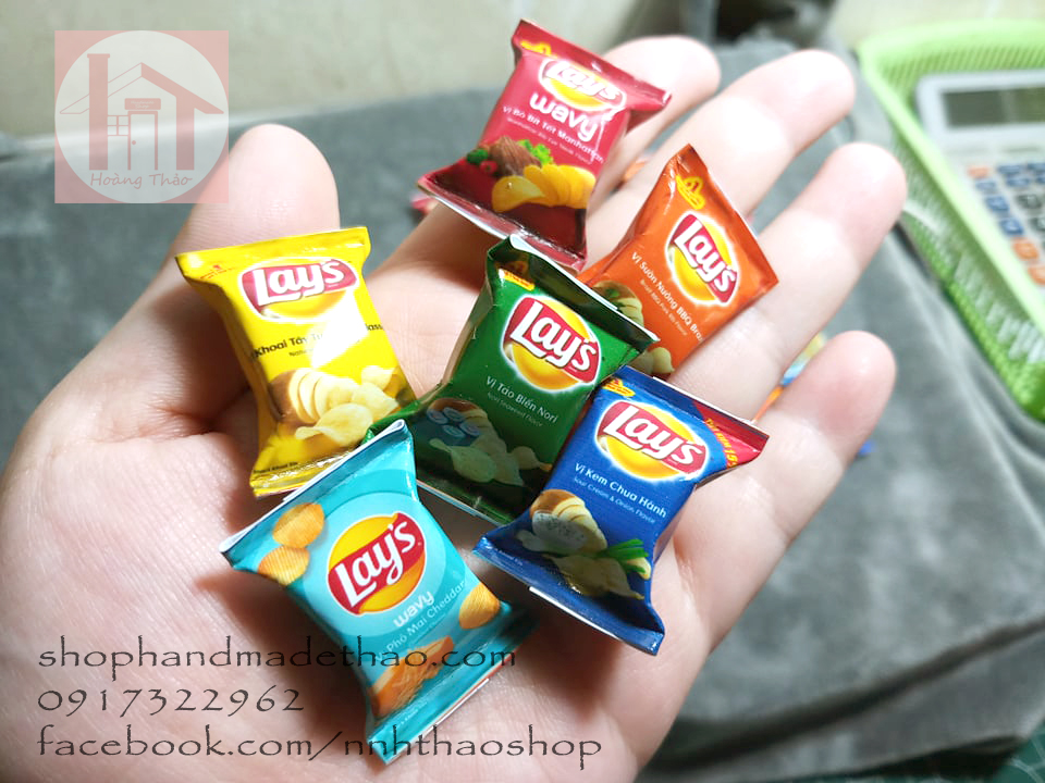 Đồ Tý Hon Trang Trí Mô Hình_Gói Snack bằng giấy