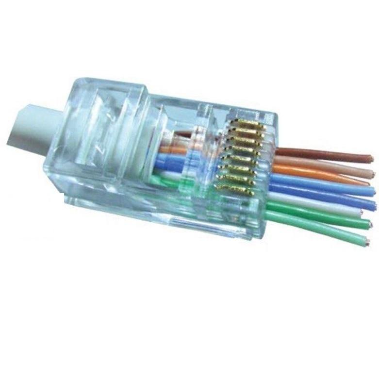 Hạt bấm mạng J45 xuyên thấu ( 100 hạt)