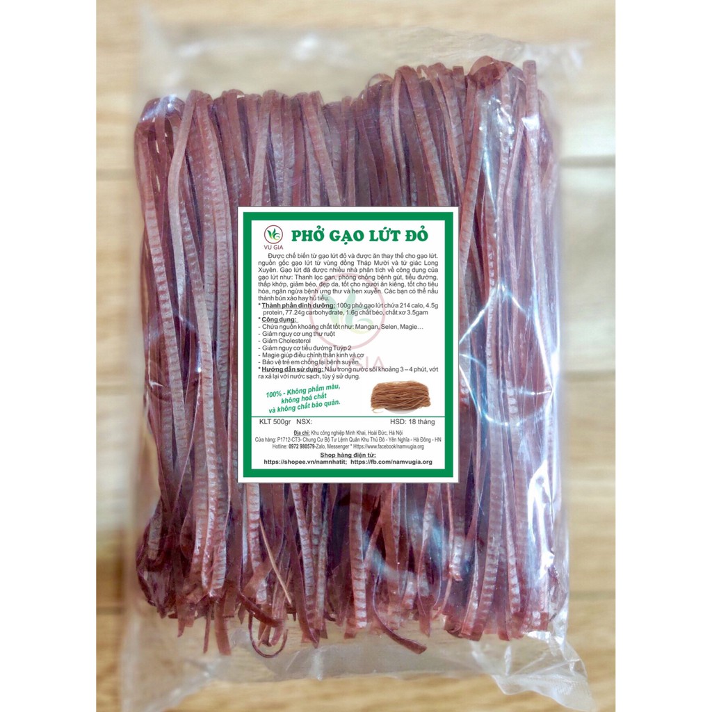 Phở gạo lứt đỏ gói 500g