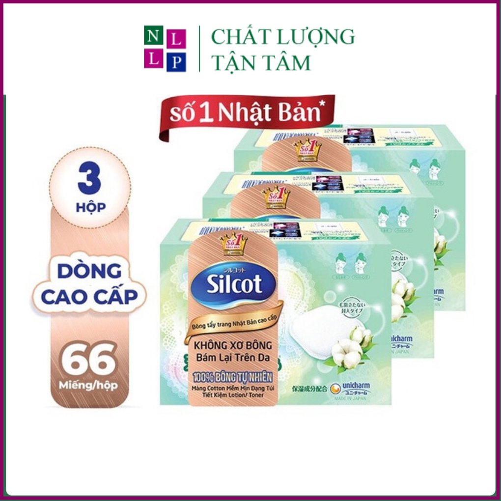 Bông Tẩy Trang Cao Cấp Silcot Soft Touch Premium Cotton 66 Miếng