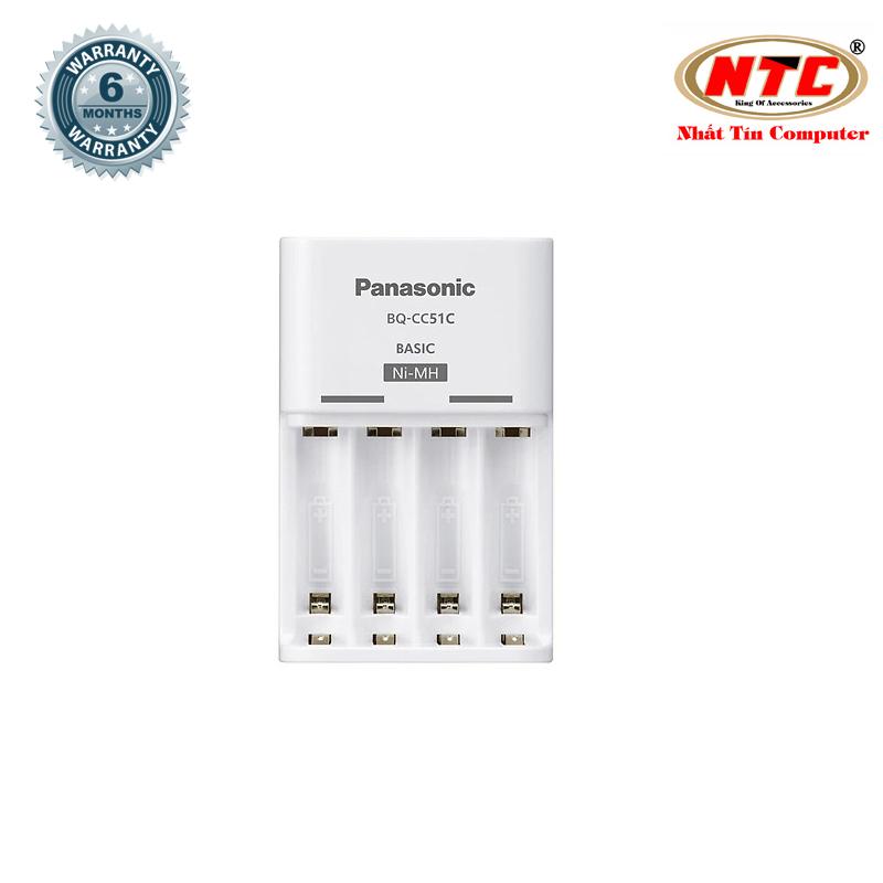 Bộ box sạc kèm 4 pin AA Panasonic Eneloop 1900mAh BQ-CC51C Basic (Trắng) - Nhất Tín Computer