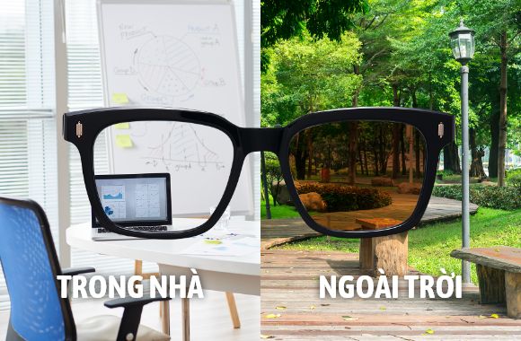 Tròng kính cận đổi màu nhập khẩu nhật bản