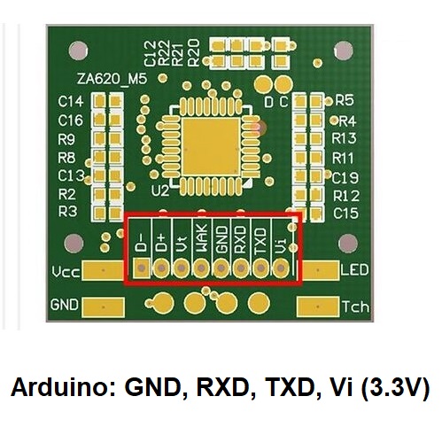 Module cảm biến vân tay AS608 cho Arduino (JM-101B)