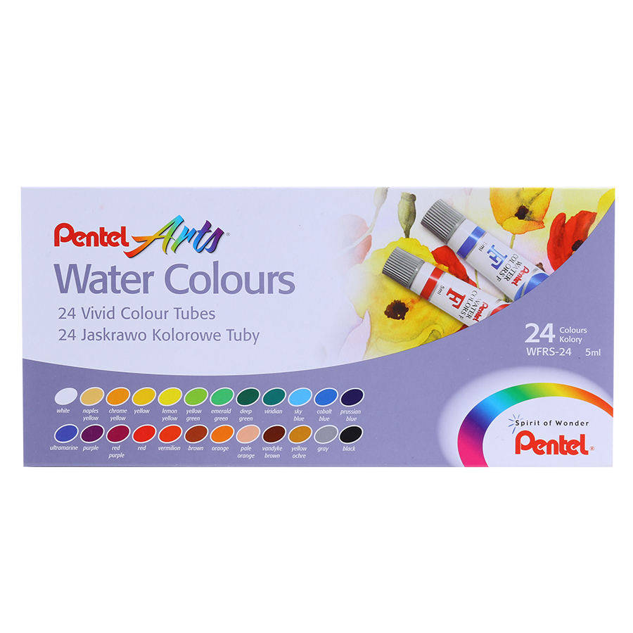 Màu Nước Pentel WFRS-24 (24 Màu) - Dạng Tuýp 5ml