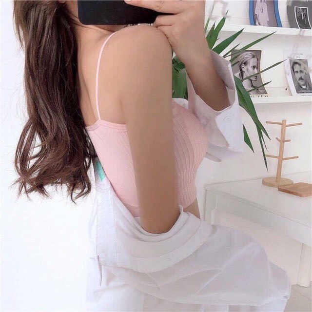 Áo quây trơn 2 dây ( có mút ) A10 - Mincloset
