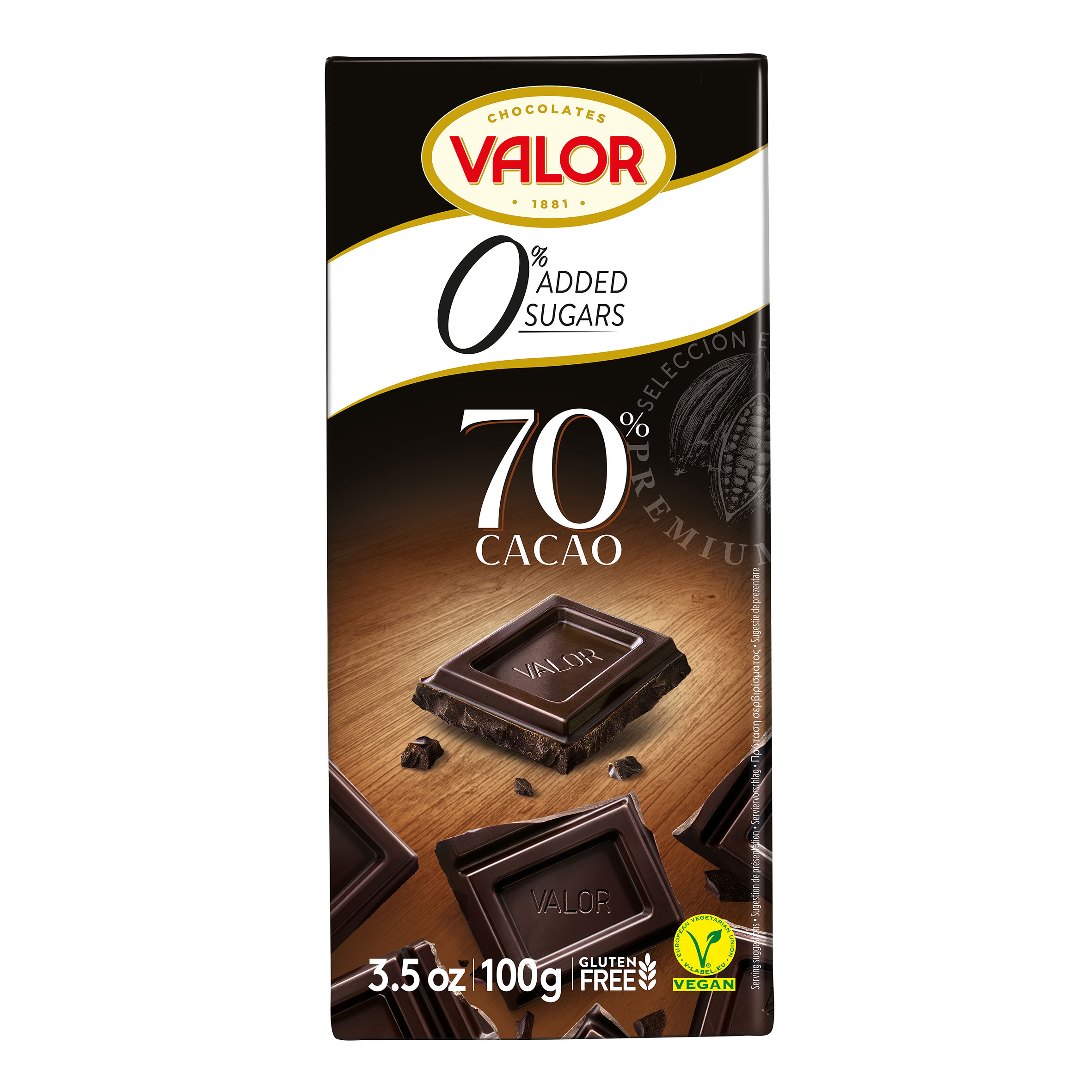 SÔCÔLA ĂN KIÊNG VALOR ĐẮNG 70 % CACAO KHÔNG ĐƯỜNG (DARK CHOCOLATE VALOR 70 % CACAO-SUGAR FREE)
