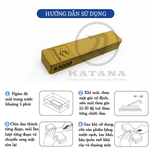Đá mài tinh Naniwa Nhật Bản #3000 (cỡ nhỏ) - NAC 3000