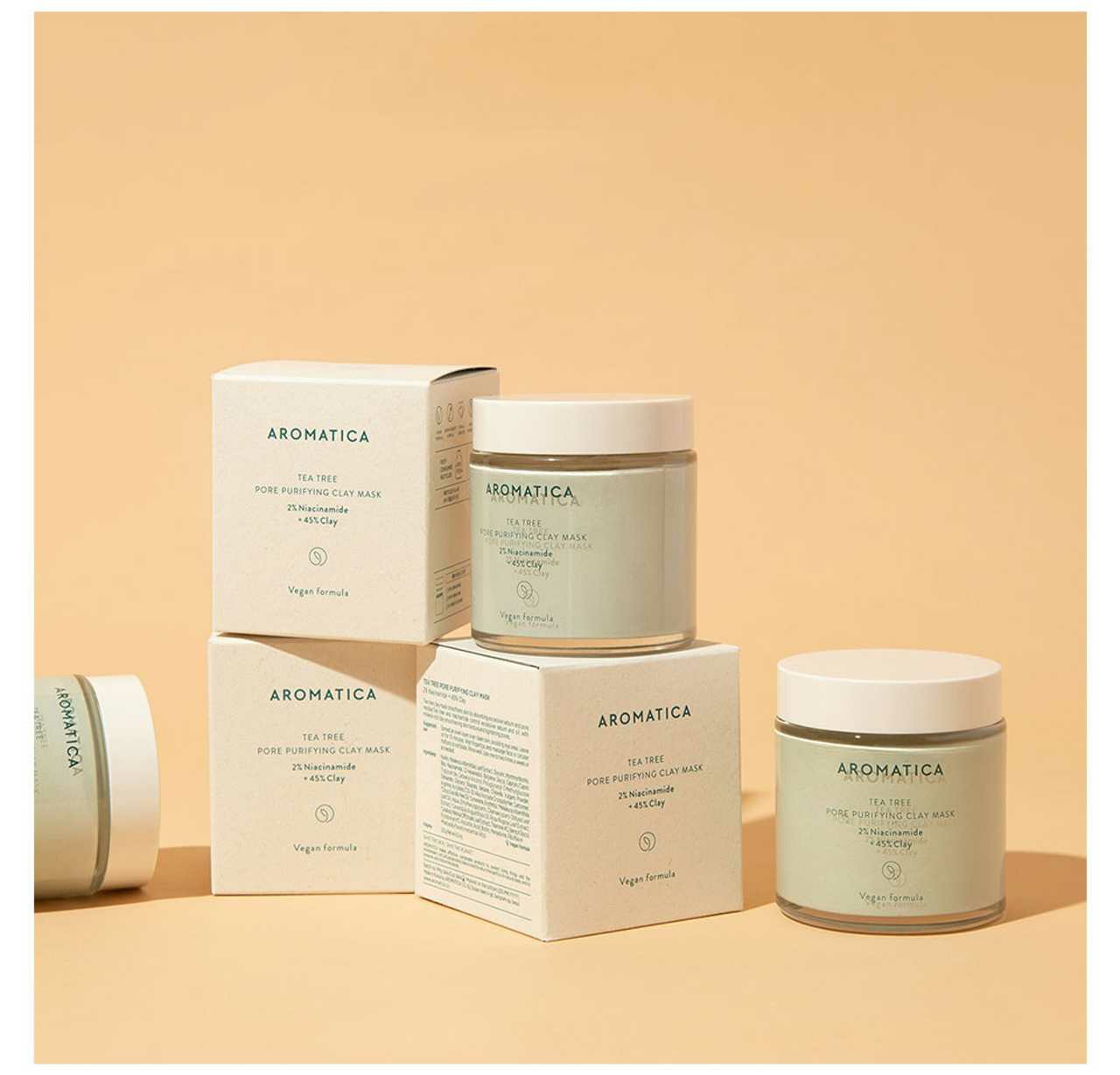 [Nhacuabeautyholic] Mặt nạ đất sét AROMATICA TEA TREE PORE PURIFYING CLAY MASK