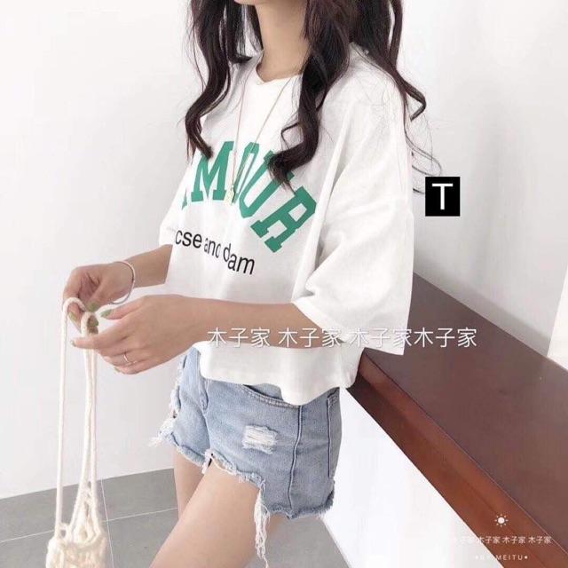 Áo croptop AMOUR chữ ngực DTR0619