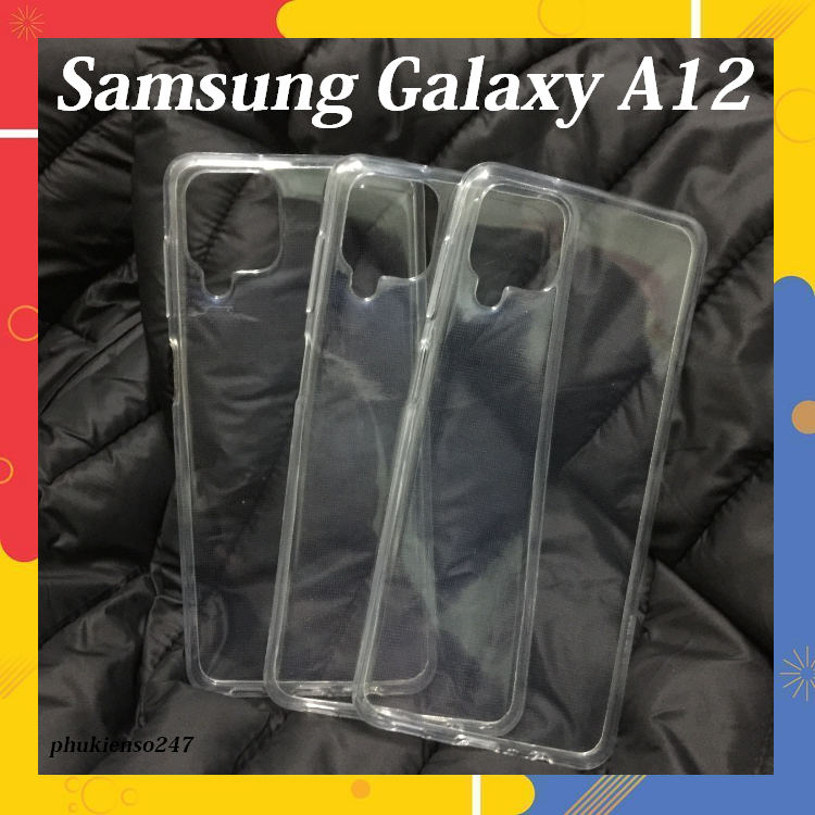 Ốp lưng silicon dẻo trong suốt Samsung A12 siêu mỏng