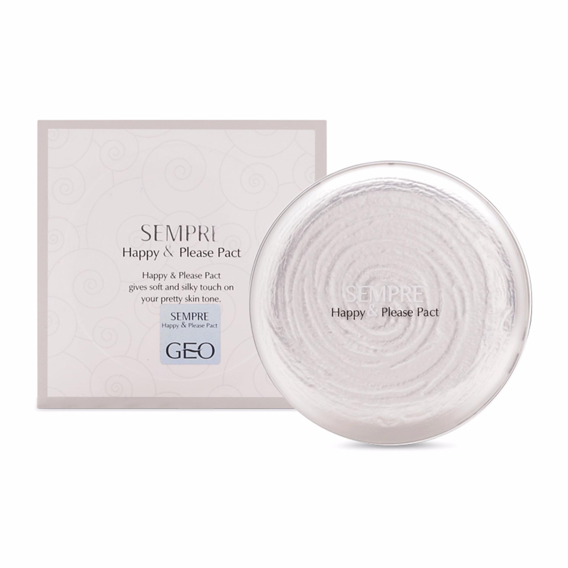 Phấn phủ siêu mịn Geo Sempre Happy & Please Pact #01