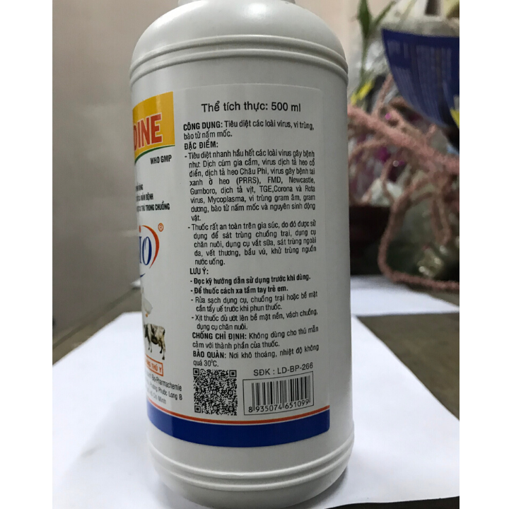 Dung dịch sát trùng BIO DINE [500 ml] hiệu quả, an toàn