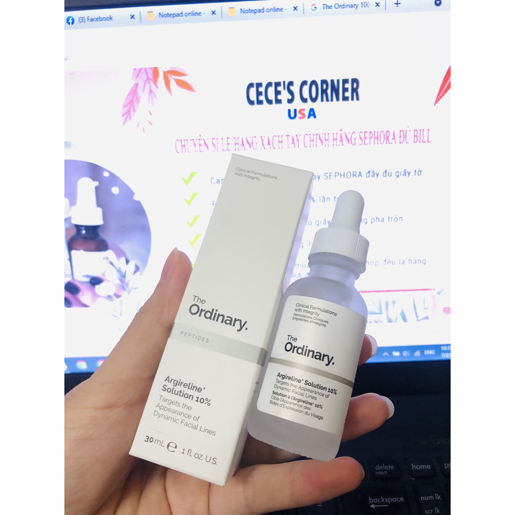 Serum Căng Da, Xóa Mờ Nếp Nhăn The Ordinary Argireline Solution 10% 30ml[BII SEPHORA]