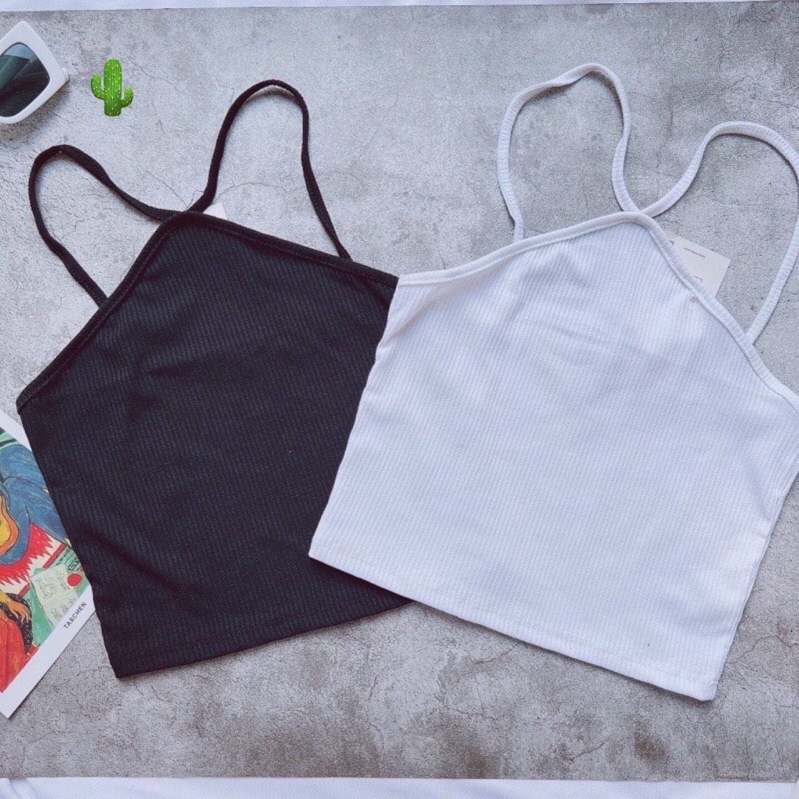 ÁO YẾM DÂY CHÉO TRƠN CROPTOP PHỐI ĐỒ TỐI GIẢN PC