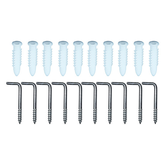 Móc L ( móc màn ) nhiều kích cỡ + 1 bịch tắc kê nhựa