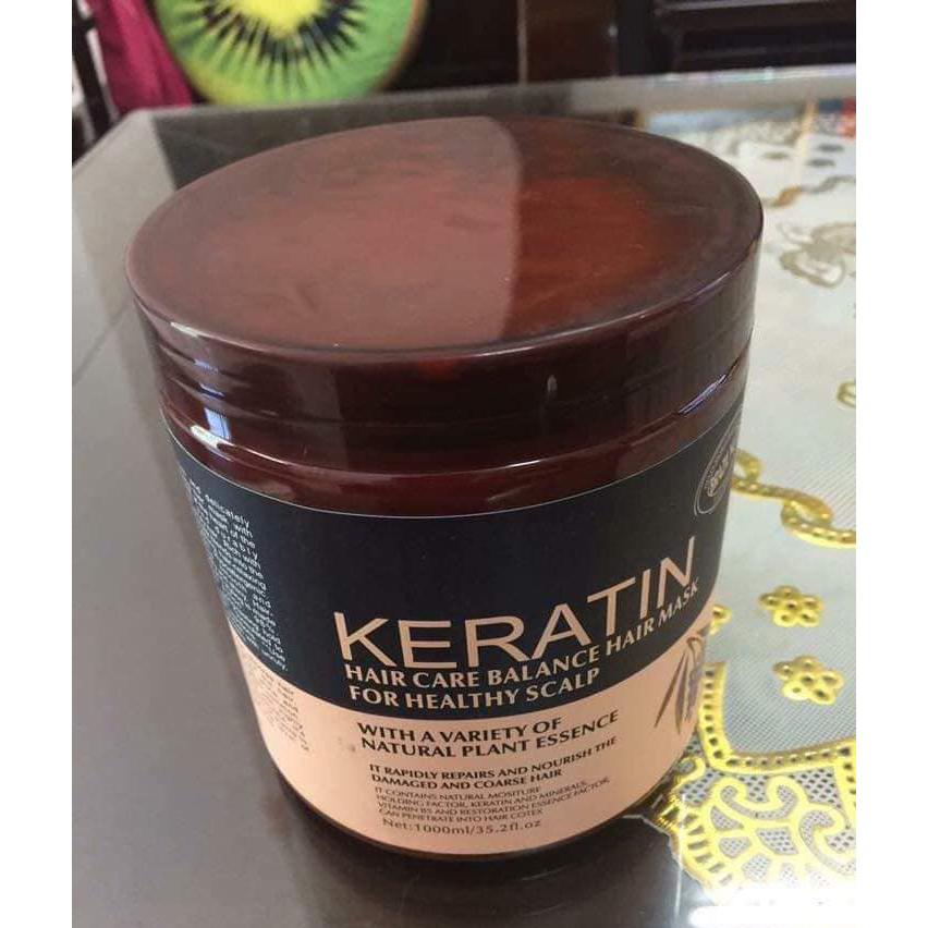 Kem hấp, ủ tóc Keratin 1000ml - Cho Tóc Khỏe, Hương Dừa Brazil
