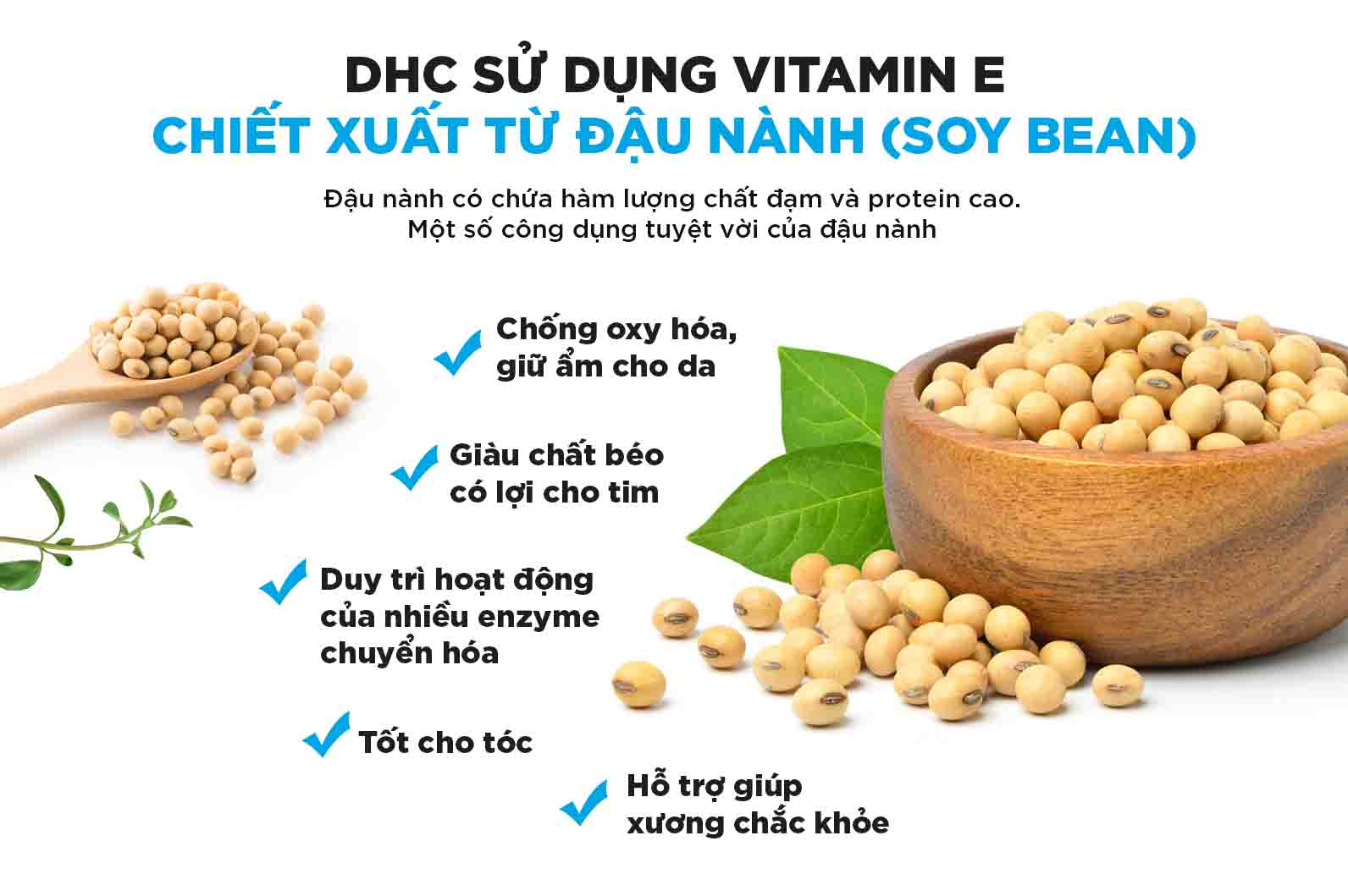 Viên uống vitamin E DHC Natural Vitamin E (soybean)