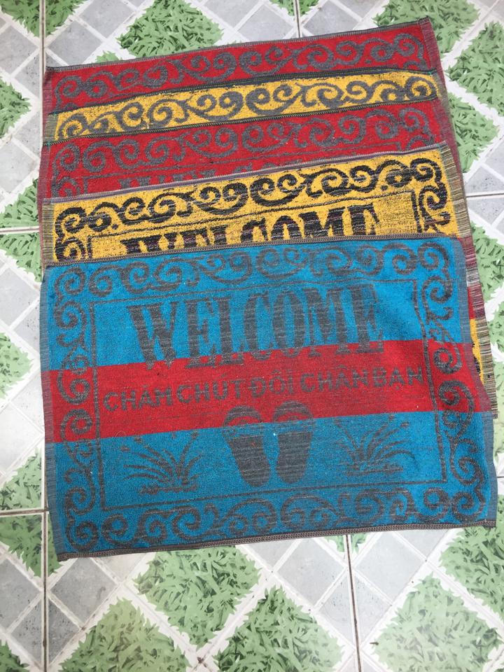 Combo 5 tấm thảm chùi chân WELLCOME ( 40x60)