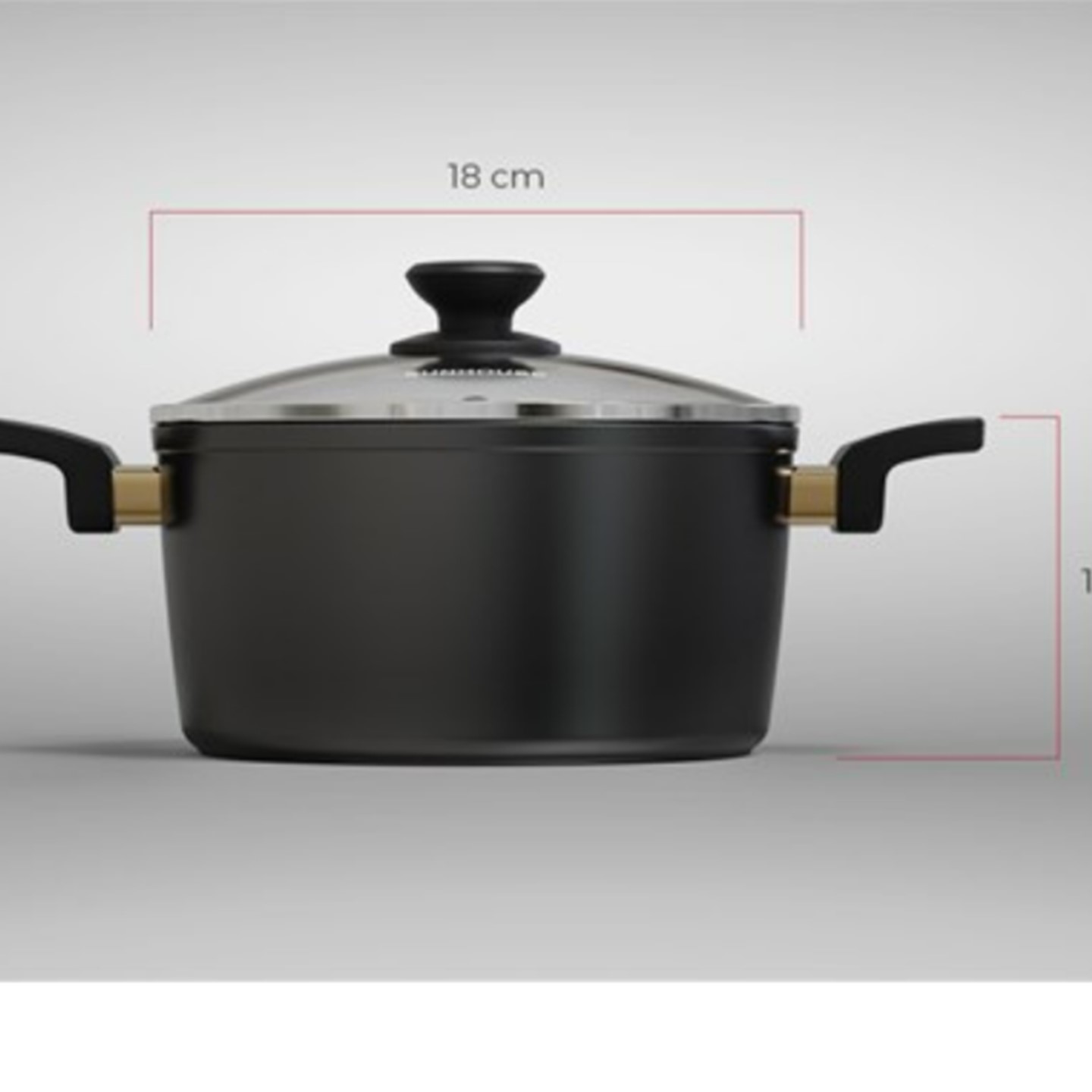 Sunhouse st221b ultra titanium non-stick pot set