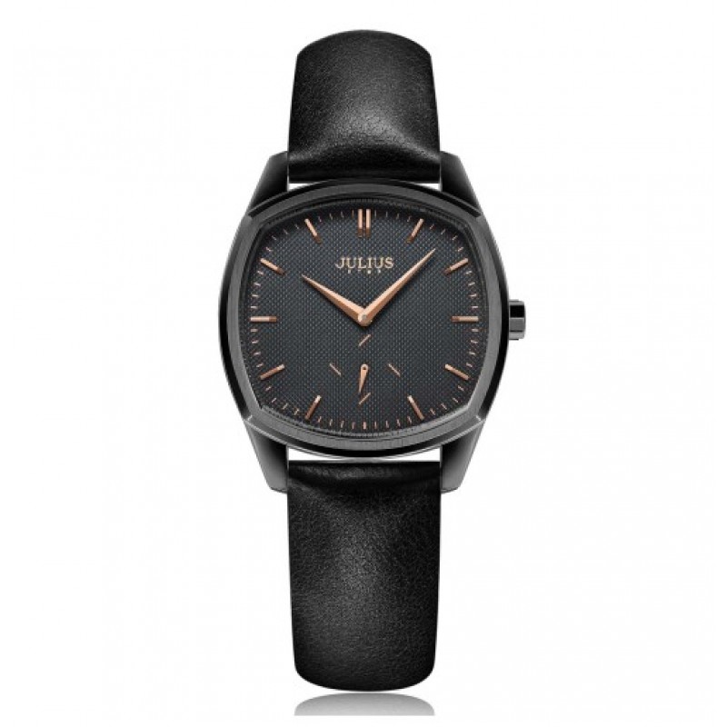 ĐỒNG HỒ NỮ JS-014LD JULIUS STAR HÀN QUỐC DÂY DA (ĐEN)