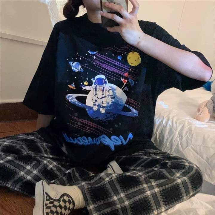 Áo thun hình vũ trụ form rộng unisex
