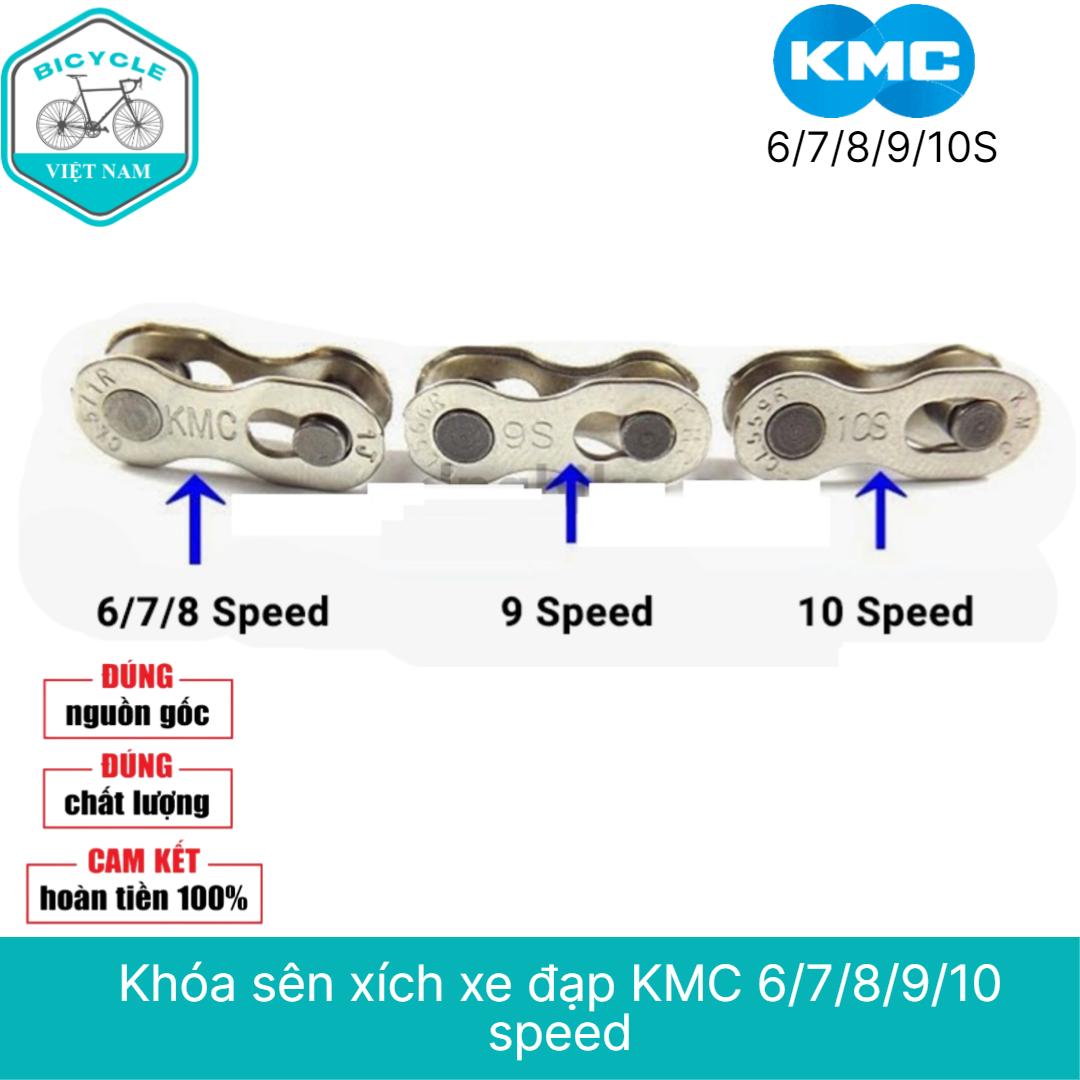 Khóa Sên Xích Xe Đạp KMC 6/7/8/9/10 Speed – Liên Kết Chắc Chắn, Bền Bỉ