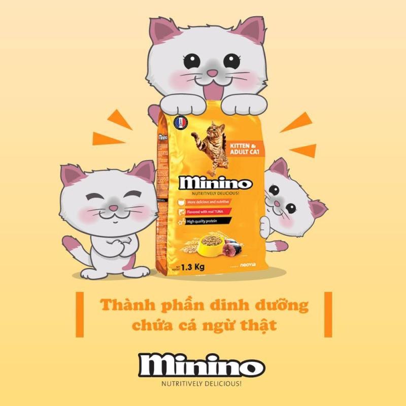 Thức ăn cho mèo Minino 1.3Kg Thức Ăn Vị Cá Ngừ Dành Cho Mèo Mọi Lứa Tuổi -  HCM