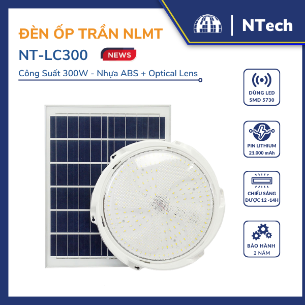 Đèn trần năng lượng mặt trời – Solar Celling Light NT-LC300