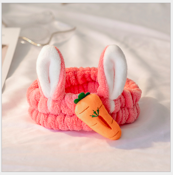 Băng đô cà rốt tai thỏ cute rửa mặt phong cách hàn quốc | băng đô rửa mặt cà rốt tian gắn tai thỏ xinh xinh